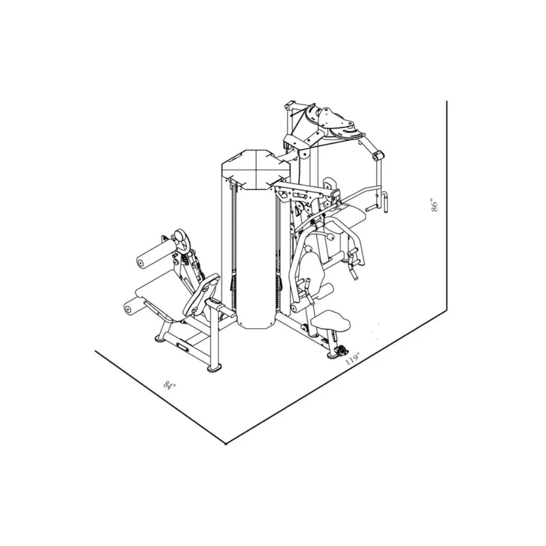 BodyKore 3 Station MTI4005 Dimensions