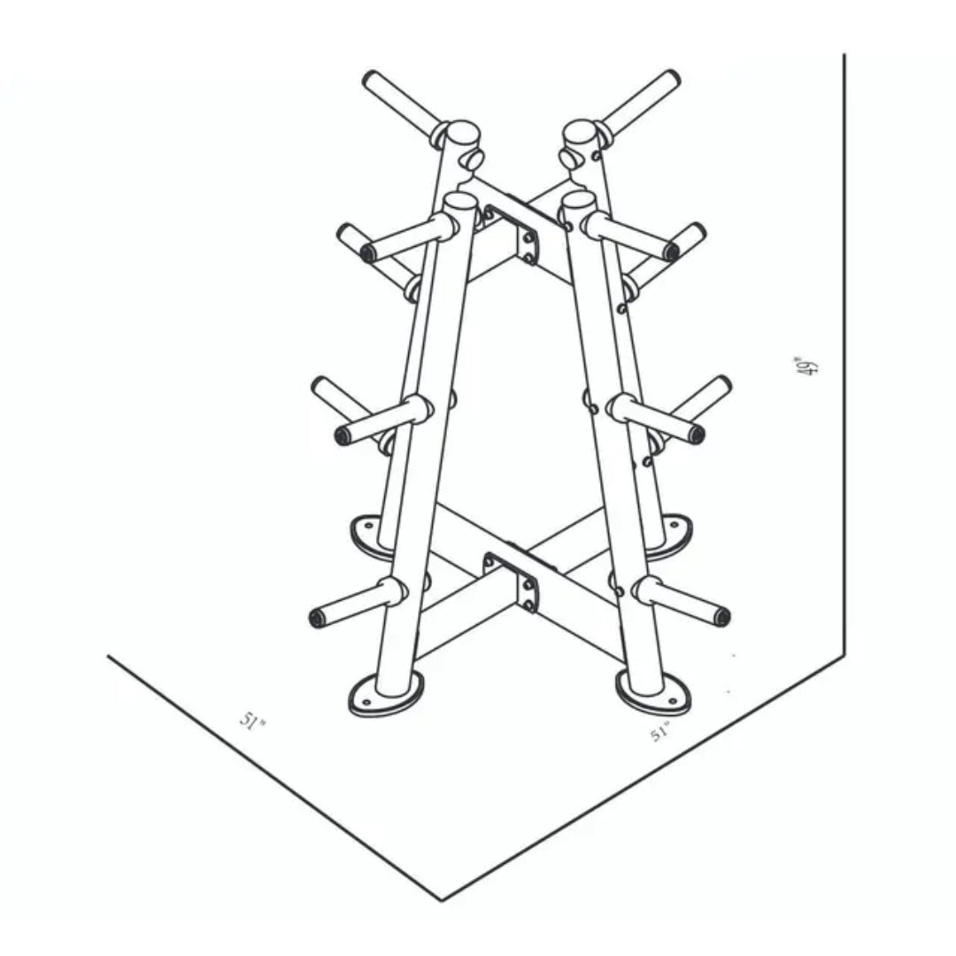 BodyKore CF2134 Weight Plate Tree Dimensions