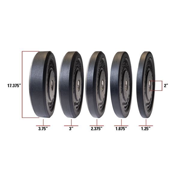 OBPH Premium Bumper Plate Dimensions