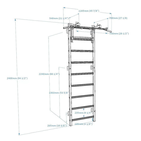 BenchK Wall Bars 731B