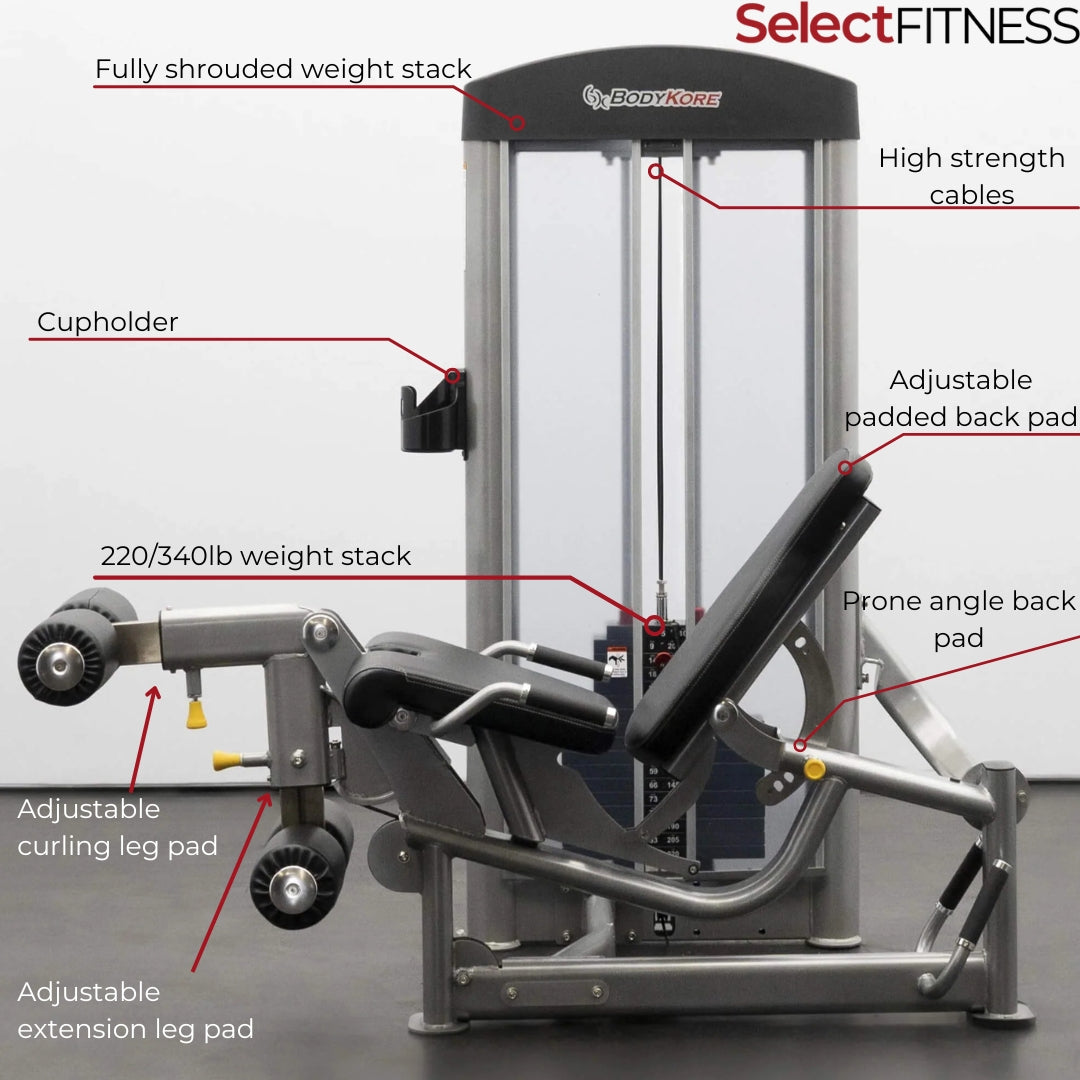 bodykore leg extension prone leg curl highlights