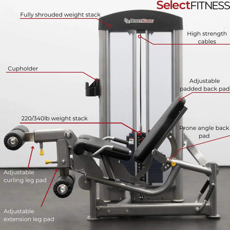 bodykore leg extension prone leg curl highlights