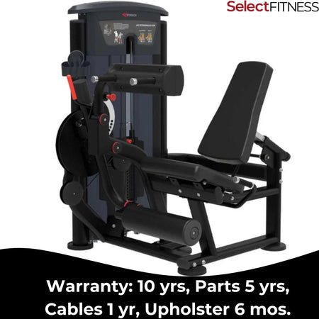 commercial leg extension curl warranty