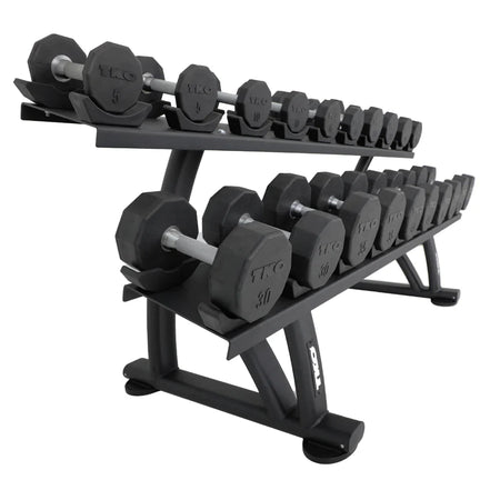 TKO 10 Pair Saddle Dumbbell Rack 7051