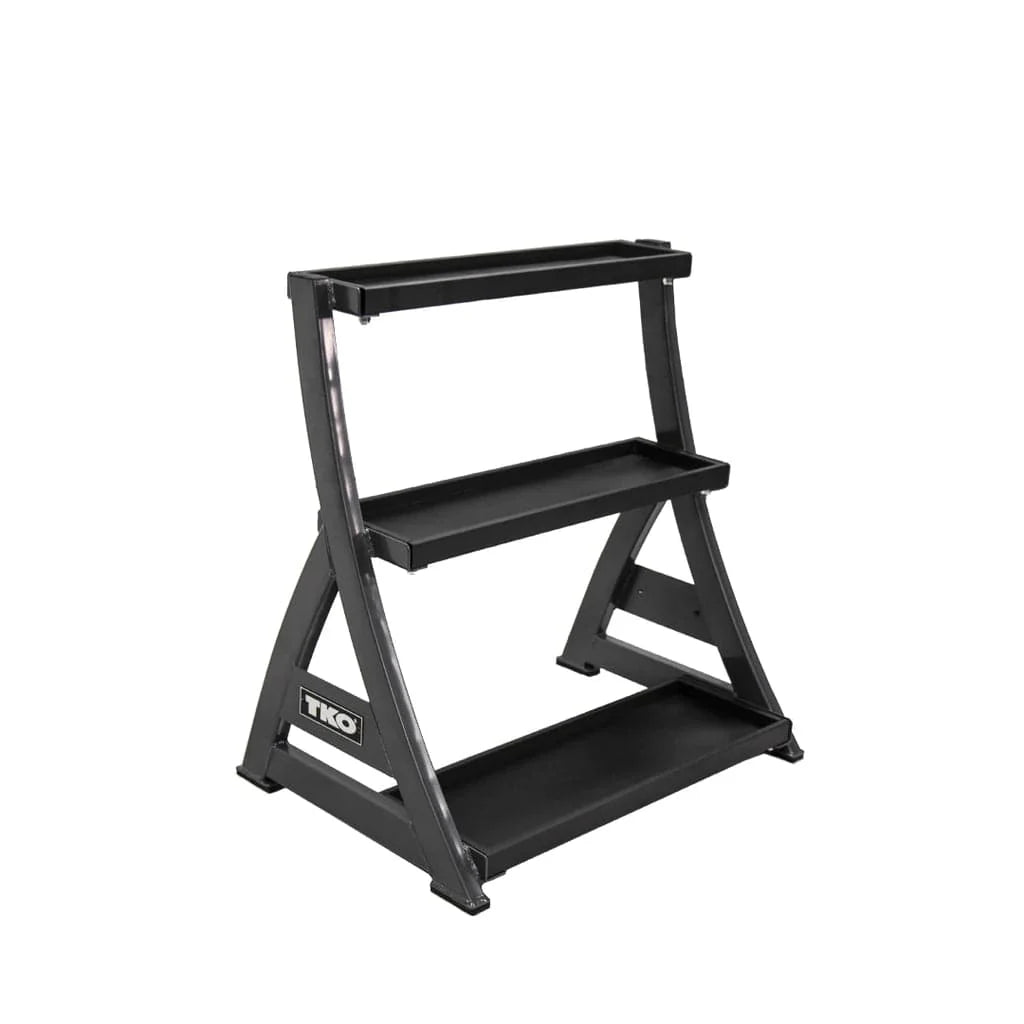 TKO 3 Tier Kettlebell Rack 856KR with Full Kettlebell Set