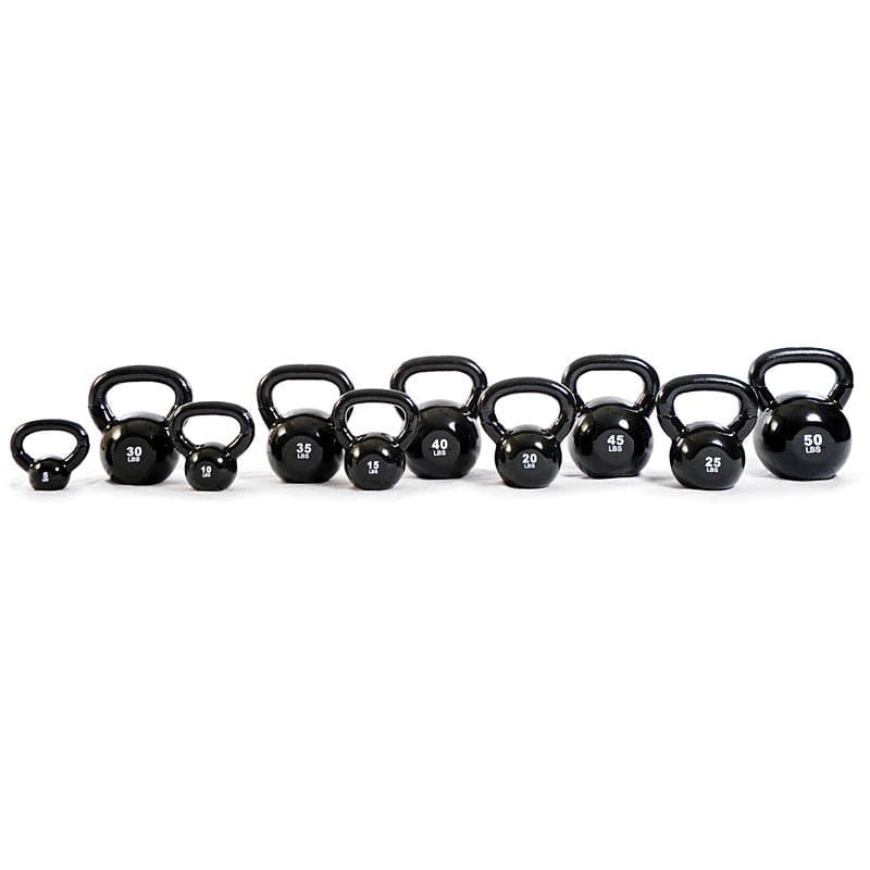 TKO 3 Tier Kettlebell Rack 856KR with Full Kettlebell Set 5-50 Lb. Vinyl Kettlebell Set