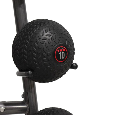 TKO Premium Medicine Ball Set With Rack 10 Ball Set 2-20 Lbs. with 10 Ball Rack