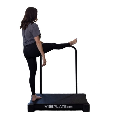 VibePlate Balance Bar Rear View Leg Stretching