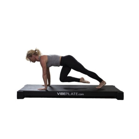 VibePlate Yoga Plate Push Up Position One Leg Up