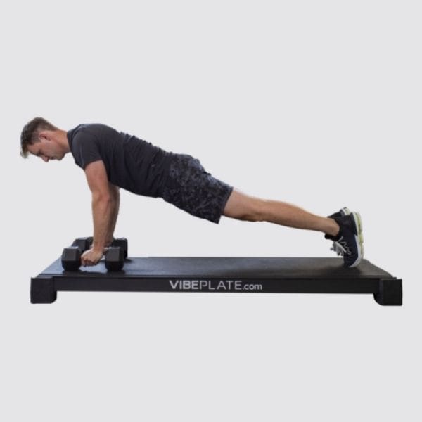 VibePlate Yoga Plate Push Up With Dumbbells