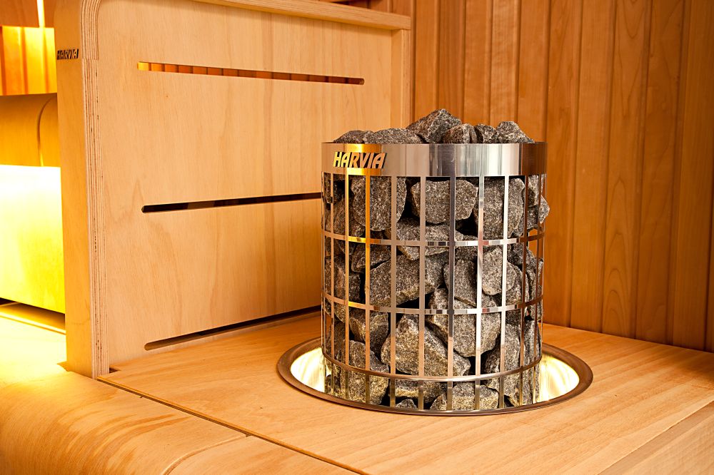 Harvia LED-Embedded Flange for Cilindro Half Series 11kW Sauna Heater - Thumbnail 2