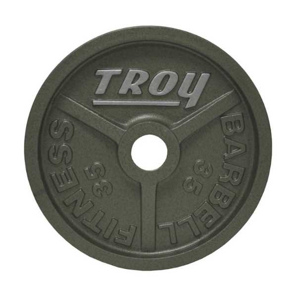 35lb Gray Wide Flange Premium Machined Olympic Plate Troy Barbell