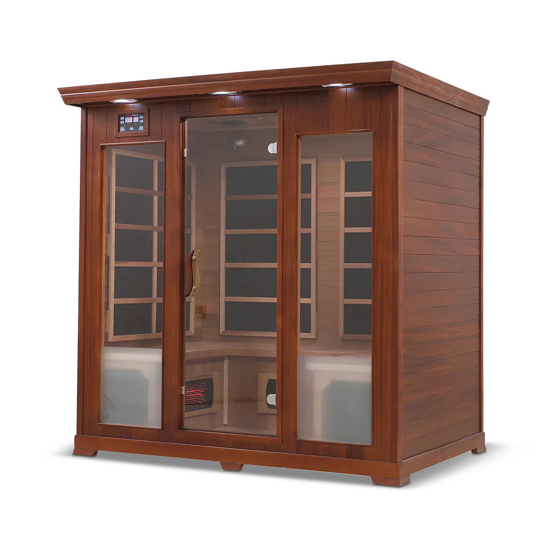 4-Person FAR Infrared Sauna Cedar Front by Healthsmart
