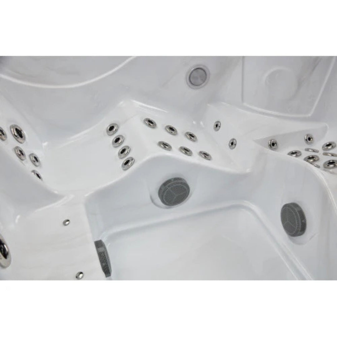 5 Person Cloud Gray WS-594-CGE Luxury Spas Infinity