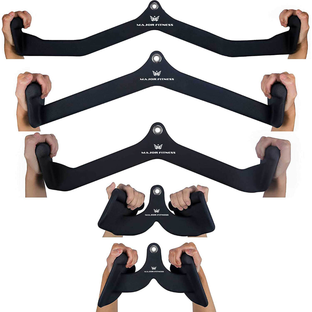 5PCS Cable Lat Pull Down Bar Combo By Major Fitness