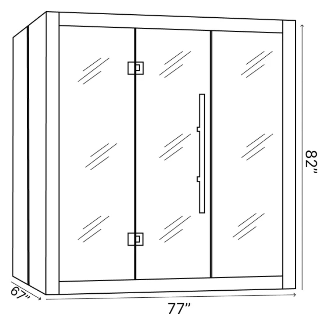 6-Person Traditional Sauna Kuusamo Sauna Dimensions