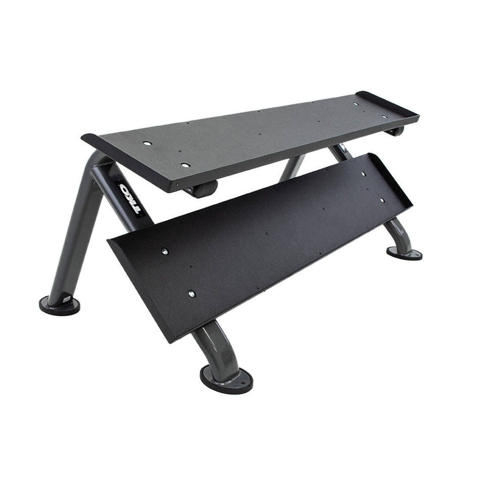 TKO Strength 2-Tier Horizontal Dumbbell Rack 889HDR