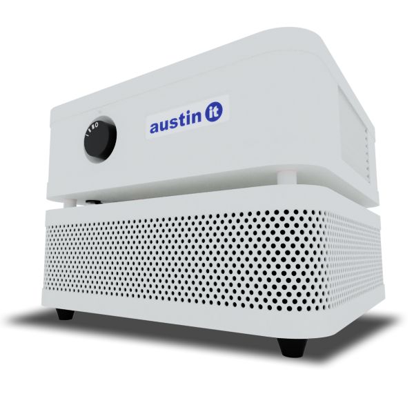 Austin Air "it" Personal Air Purifier right side view with vent showing