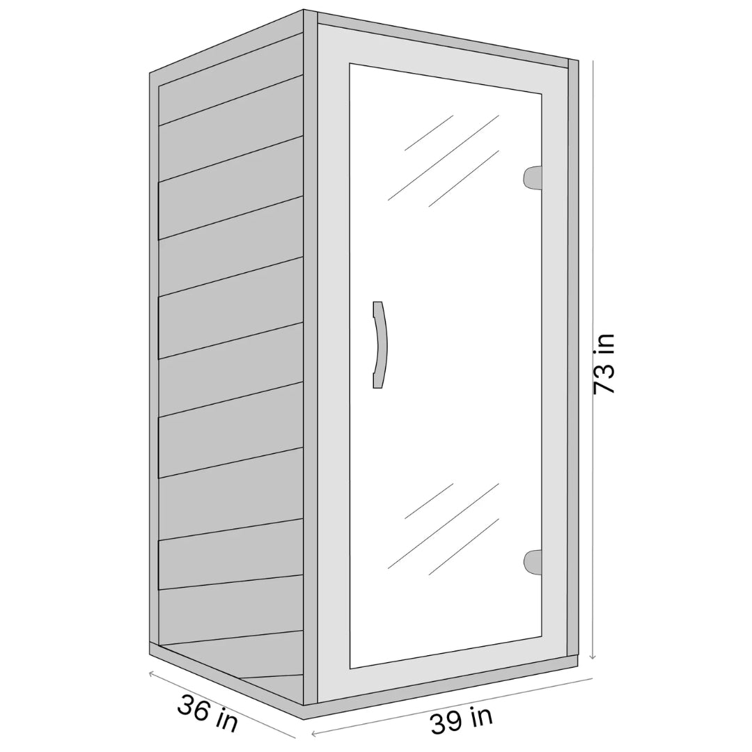 Avila 1-2 Person Sauna Dimensions