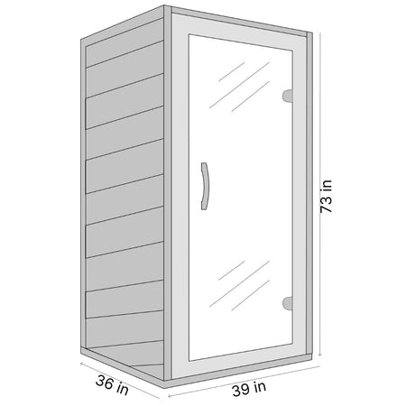 Avila 1-2 Person Sauna Dimensions