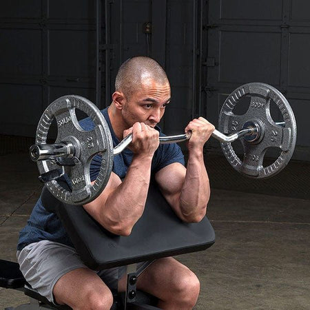 Body-Solid Cast Iron Grip Olympic Barbell Male User