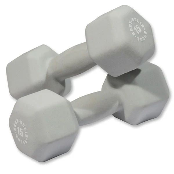 Body-Solid Dumbbells BSTND15 (Gray)