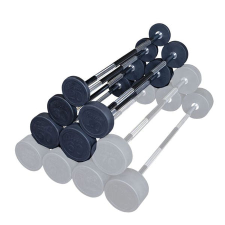 Body-Solid Fixed Weight Straight Barbells Set of 5