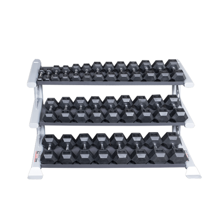 Body Solid Pro Clubline SDKR1000DB 3-tier Dumbbell Rack