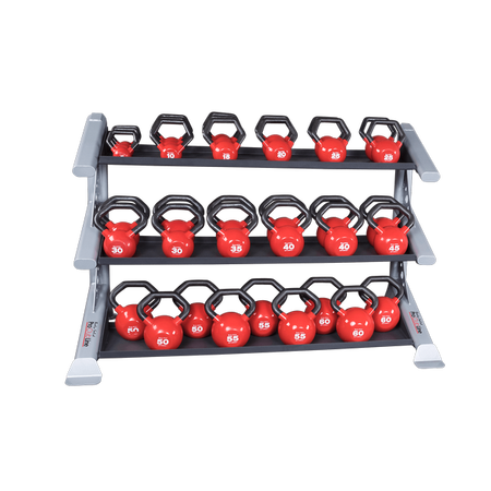 Body Solid Pro Clubline SDKR1000KB 3 Tier Kettlebell Rack