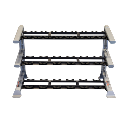 Body Solid Pro Clubline SDKR1000SD 3 Tier Saddle Dumbbell Rack