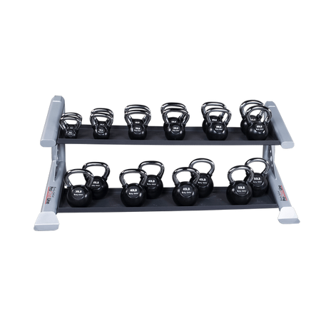 Body Solid Pro Clubline SDKR500KB 2 Tier Kettlebell Rack