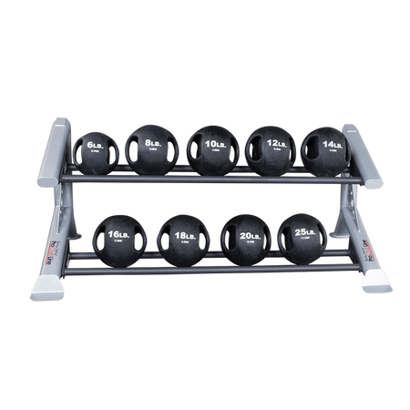 Body Solid Pro Clubline SDKR500MB 2 Tier Medicine Ball Rack
