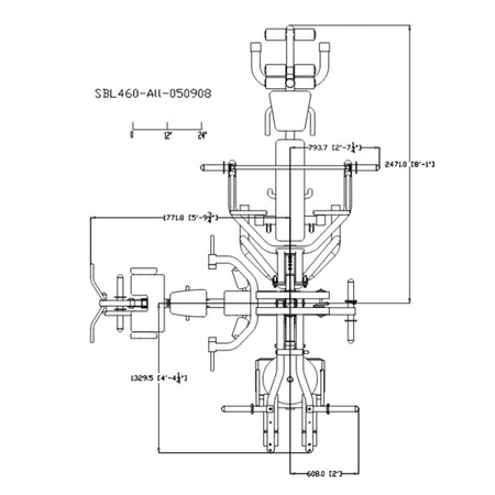 Body Solid SBL460P4 Dimensions