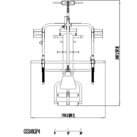 Body Solid Series 7 Smith Machine Dimensions