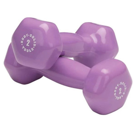 Body-Solid Tools Vinyl Dumbbell Sets BSTVD Light Purple