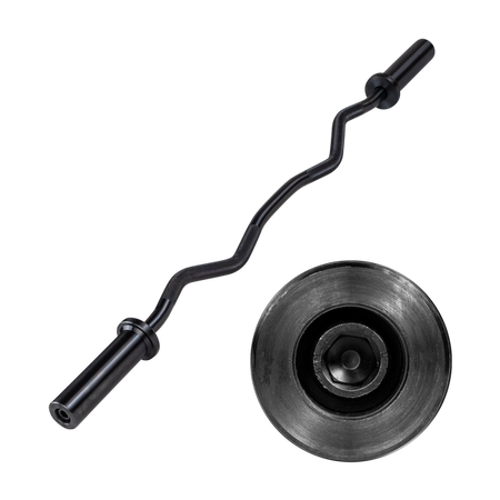 Body Solid Tools 47" OB47B Black Olympic Ez Curl Bar