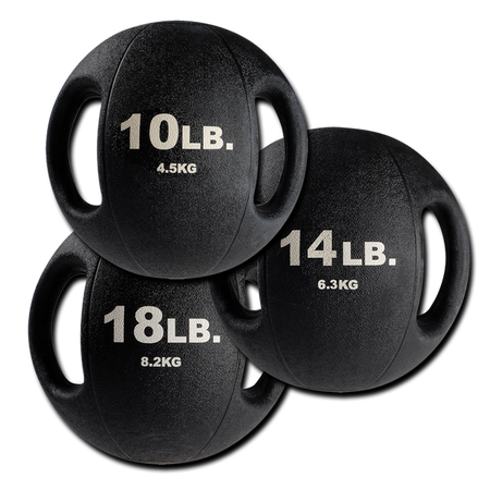 Body-Solid Tools Dual Grip Medicine Balls Set BSTDMB