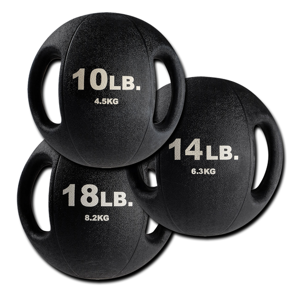 Body-Solid Tools Dual Grip Medicine Balls Set BSTDMB