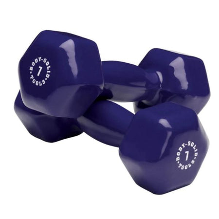 Body-Solid Tools Vinyl Dumbbell Sets BSTVD Dark Purple
