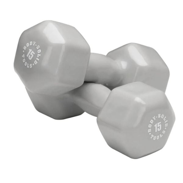 Body-Solid Tools Vinyl Dumbbell Sets BSTVD Gray