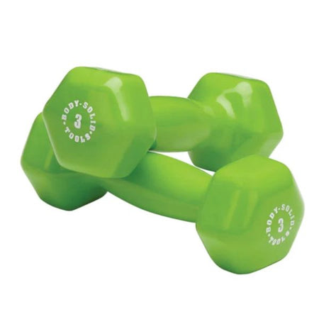 Body-Solid Tools Vinyl Dumbbell Sets BSTVD Green