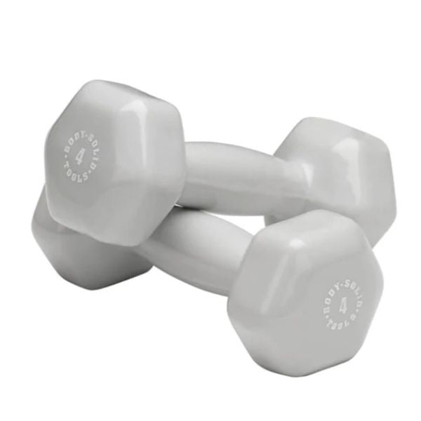Body-Solid Tools Vinyl Dumbbell Sets BSTVD Light Gray