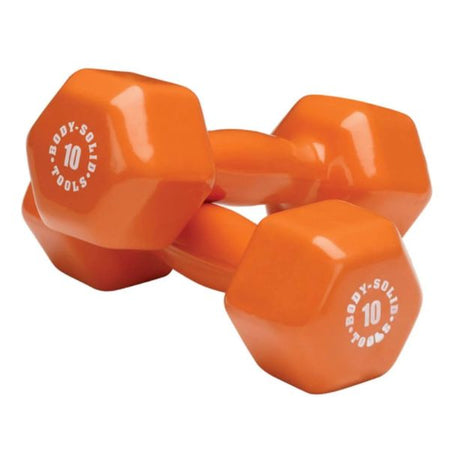 Body-Solid Tools Vinyl Dumbbell Sets BSTVD Orange