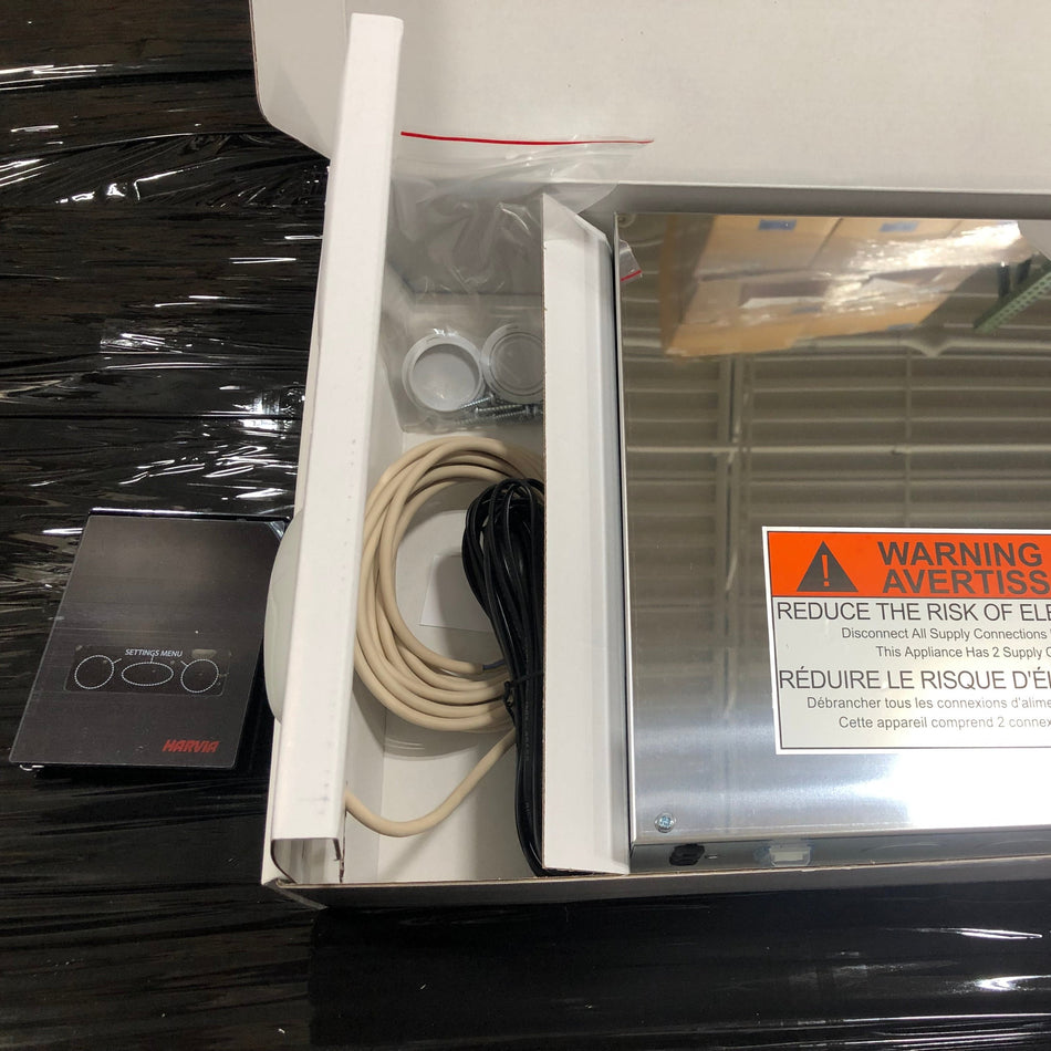 Harvia Xenio Club/Spirit/Cilindro/Virta Digital Sauna Heater Control w/ WiFi and Power Unit and Temp/Humidity Sensor Kit | CX30-U1-U3-XW / CX45-U1-U3-XW