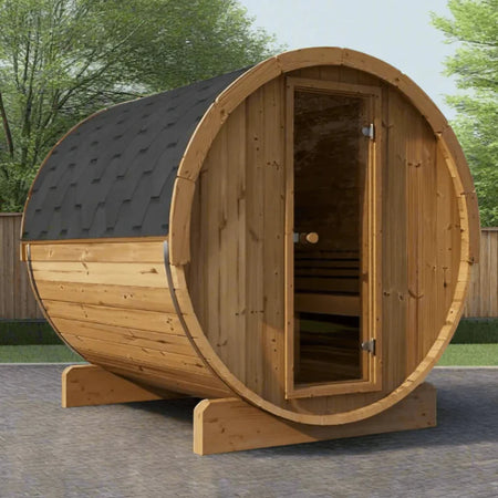 E8 6-Person Barrel Sauna At The Backyard