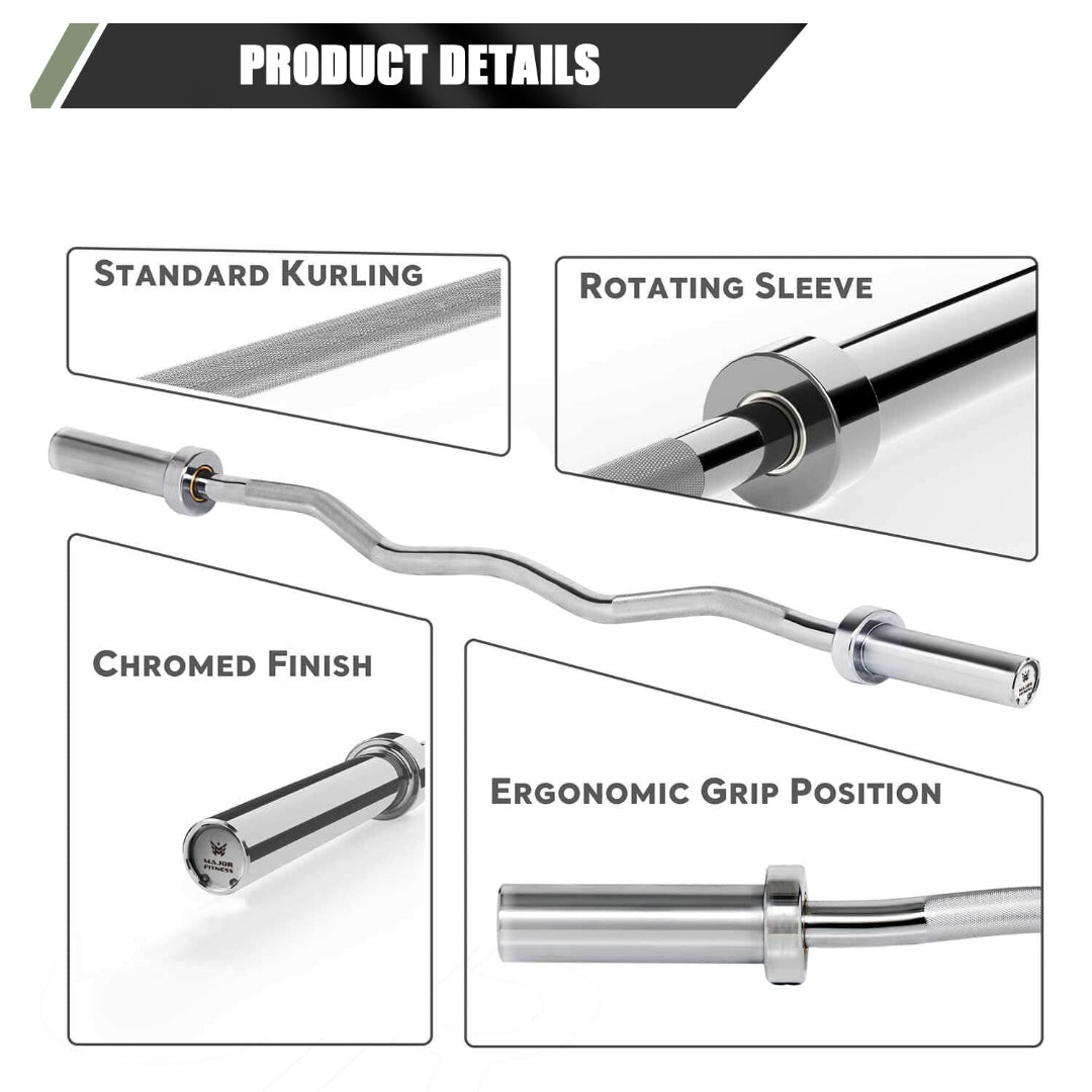EZ Curl Bar For Preacher Curl Major Fitness
