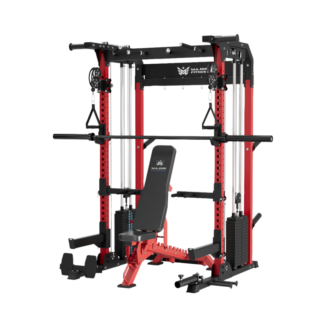 F22 Pro Red Angled View With Bench