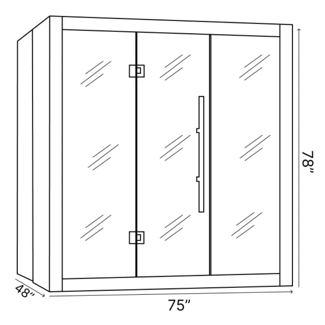 Forssa Edition 3-4-Person Sauna Dimensions