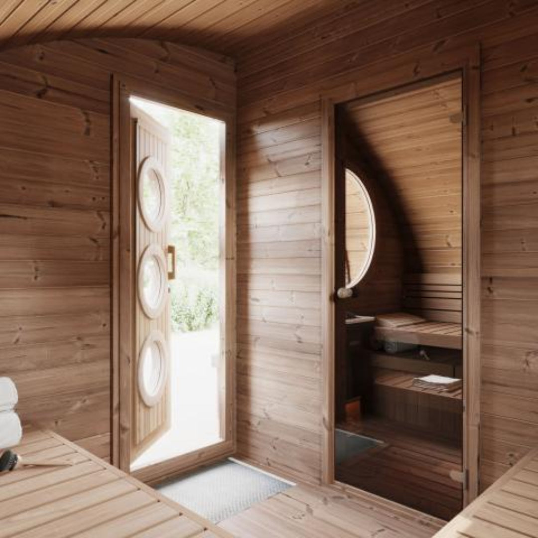 G11 8-Person Outdoor Sauna Model SaunaLife Interior