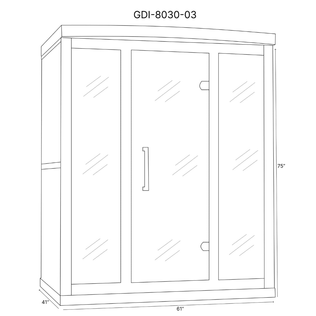GDI-8030-03 Sauna Dimensions